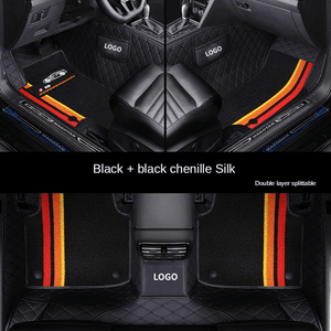 Custom Fit Car Floor Mats Waterproof Leather Double Layers Full Set With Logo for 99% Car Models