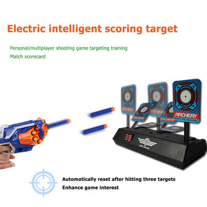 Scoring Auto Reset Electric Target for Nerf Toy Hollow Hole Foam Soft Bullet Kids Toy Gun Accessories