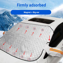 Загрузить изображение в средство просмотра галереи, Magnetic Car Windshield Snow Cover Tarp Winter Ice Scraper Frost Dust Guard Sunshade Protector
