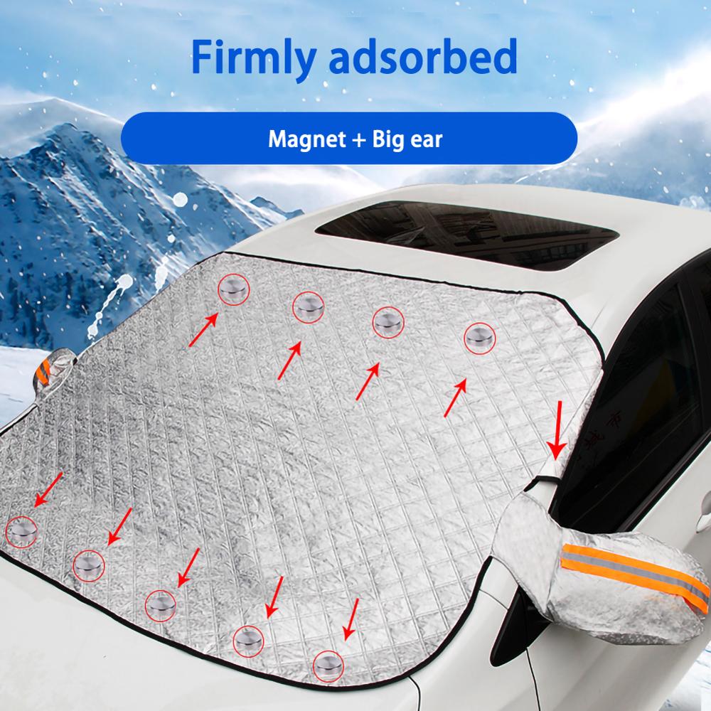 Magnetic Car Windshield Snow Cover Tarp Winter Ice Scraper Frost Dust –  lunartophome