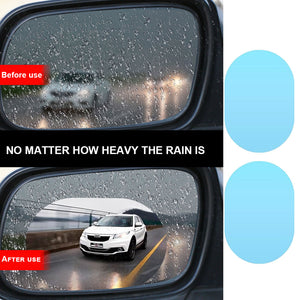 4Pcs Soft Anti Fog Film Car Rear Mirror Protective Film Window Clear Rainproof Rear View Mirror Protective Anti-glare Clear Film