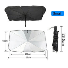 Laden Sie das Bild in den Galerie-Viewer, Car Windshield Sun Shade Cover Umbrella Uv Rays And Heat Sun Visor Protector Foldable Reflector Umbrella
