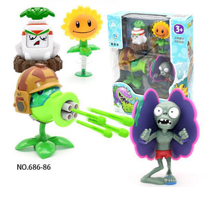 New Plants Vs. Zombies Toys 686-86 Machine Gun Pea Shooter Shell Zombie Suit Diving Zombie Skateboard Zombie Gift For Children