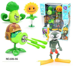 New Plants Vs. Zombies Toys 686-86 Machine Gun Pea Shooter Shell Zombie Suit Diving Zombie Skateboard Zombie Gift For Children